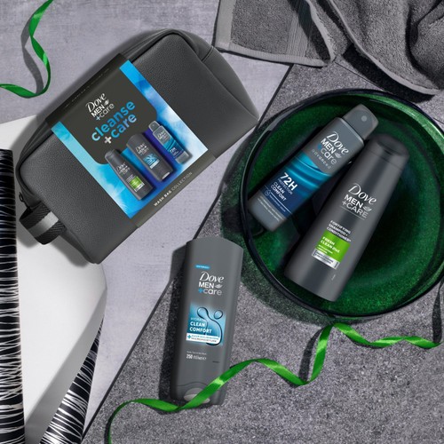 Dove Men Care Cleansecare With Bag Collagen Advanced Gift Set