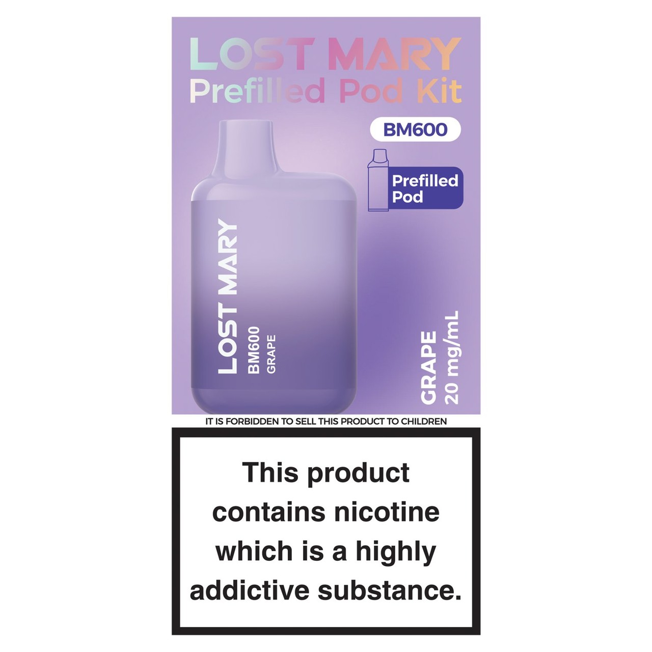 Lost Mary BM600 Prefilled Kit Grape