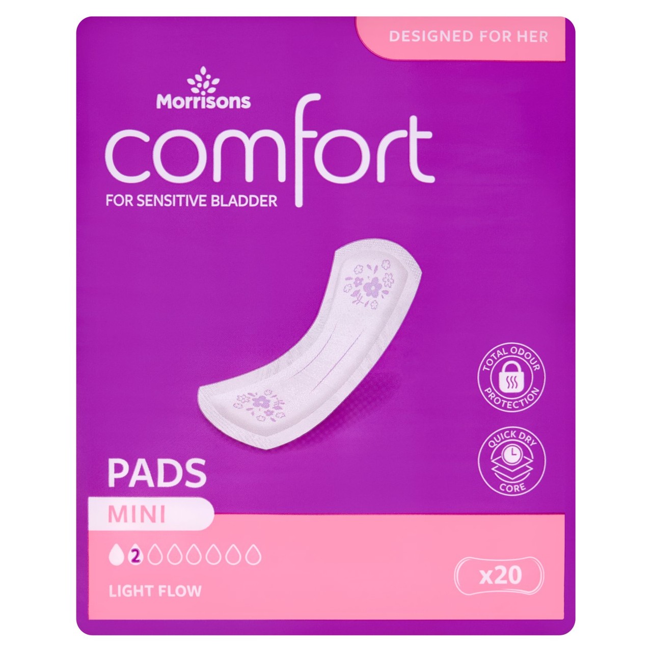 Morrisons Incontinence Comfort Pads Mini