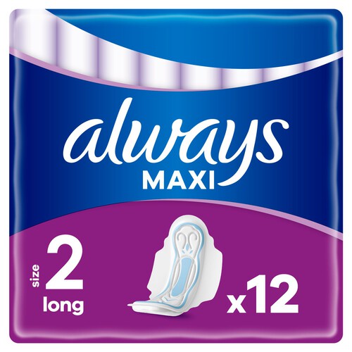 Always Maxi Long (Size2) Sanitary Towels Wings 12 pads