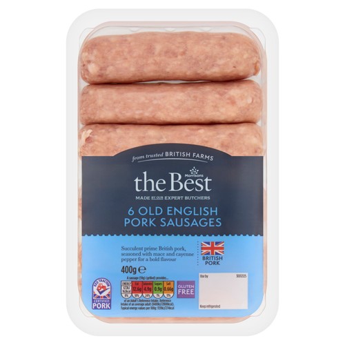 Morrisons The Best 6 Old English Pork Sausages 400g