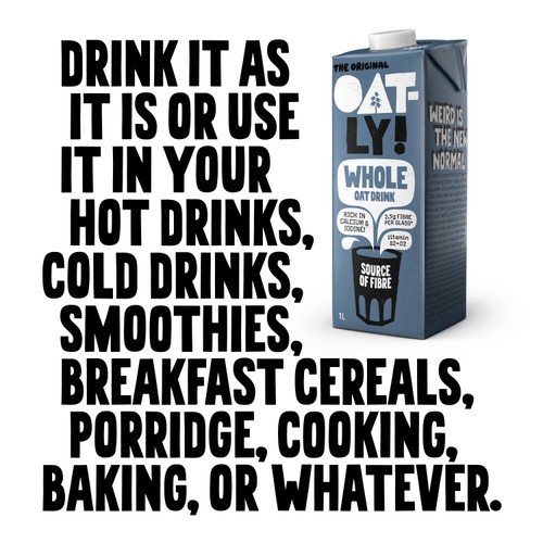 Oatly Oat Drink Whole Long Life 1L