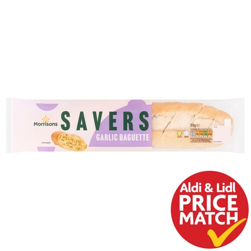 Morrisons Savers Garlic Baguette 