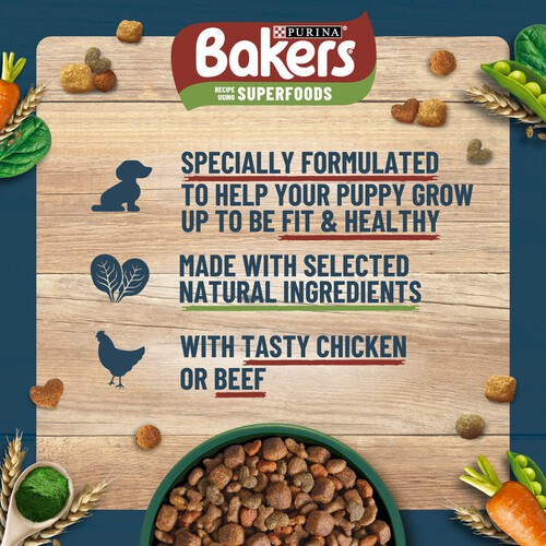 Bakers Puppy Dry Dog Food Chicken & Veg