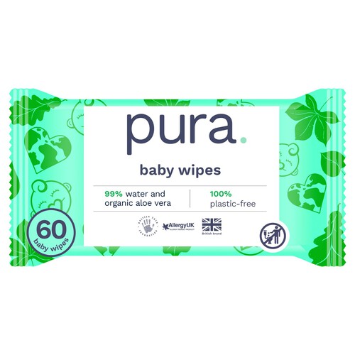 Pura Plastic Free Baby Wipes 