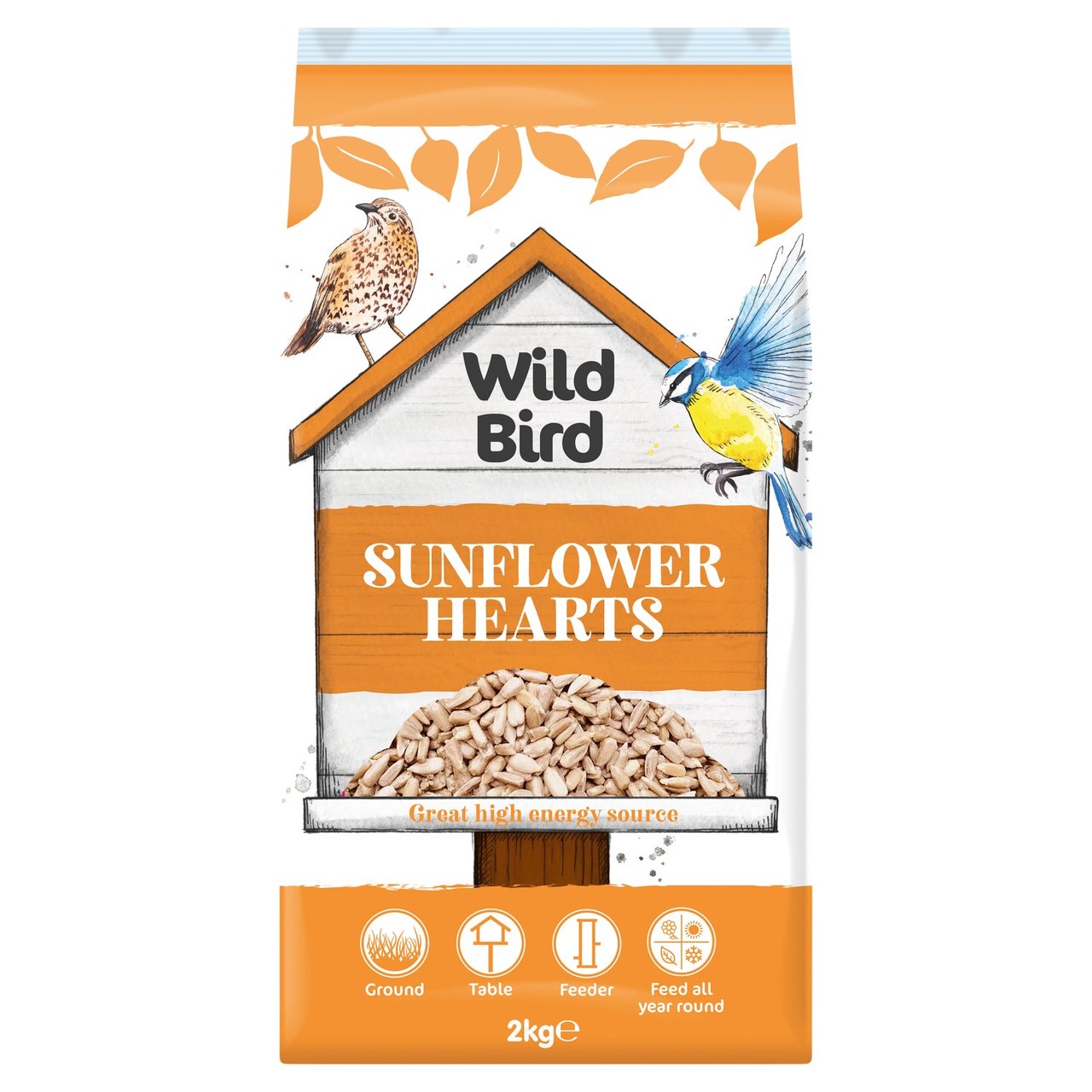 Wild Bird Sunflower Hearts 2kg