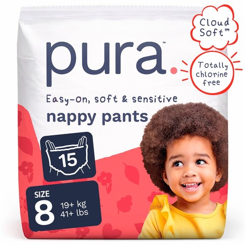 Pura Eco Nappy Pants Size 8 15pk
