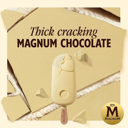 Magnum White Chocolate Ice Cream Sticks 3 x 100ml