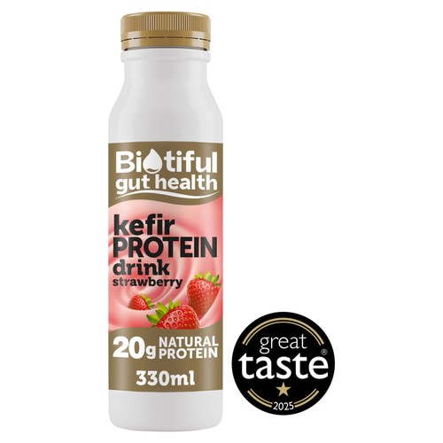 Biotiful Gut Health Kefir High Protein Drink Strawberry 330ml