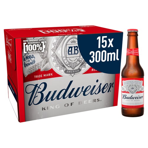 Budweiser Lager Beer Bottles