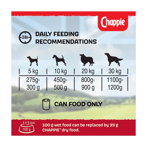 Chappie Adult Wet Dog Food Tin Original In Loaf 