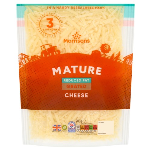 Morrisons reduced fat mature grated cheddar