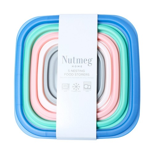 Nutmeg square nesting food storers
