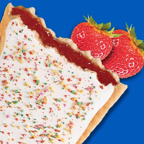 Kellogg's Pop Tarts Strawberry Sensation Pastry Snacks 8 x 48g