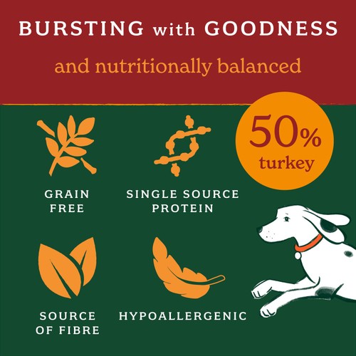 Forthglade Natural Dry Dog Lightly Baked Turkey With Sweet Potato