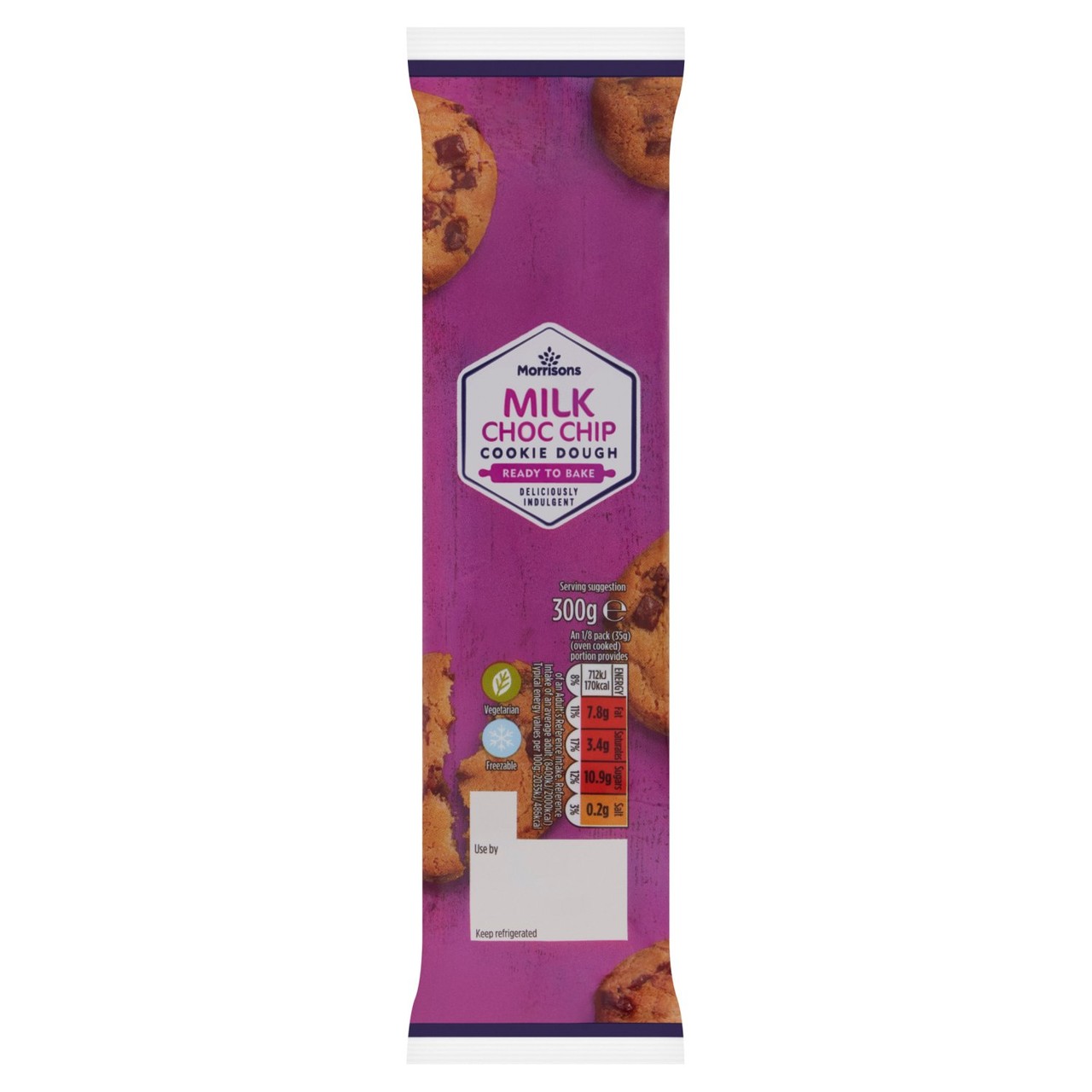 Morrisons Milk Chocolate Chunk Cookie Dough 300g