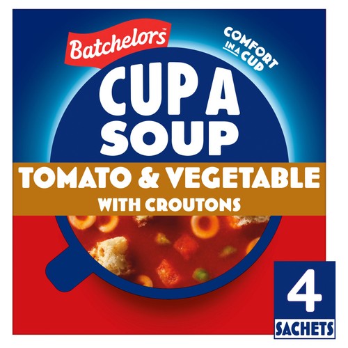 Batchelors Cup a Soup Tomato & Vegetable with Croutons 4 Sachets 104g
