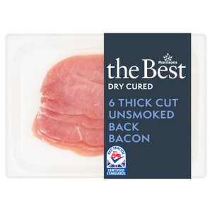 Morrisons The Best 6 Smoked Thick Cut Back Bacon 240g
