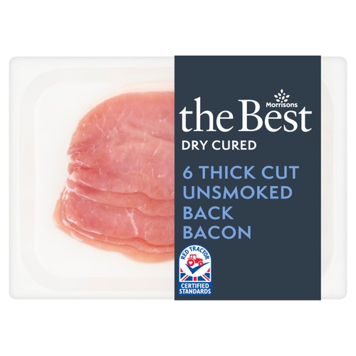 Morrisons the best 6 unsmoked thick cut back bacon