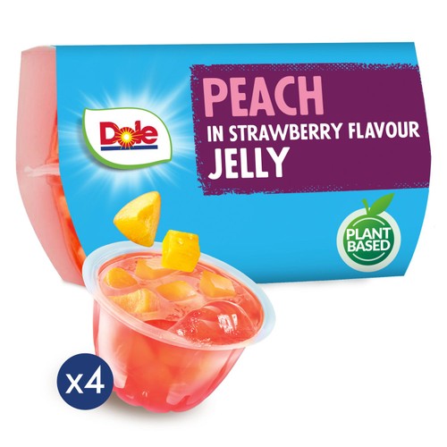 Dole Peach In Strawberry Jelly Fruits Snacks