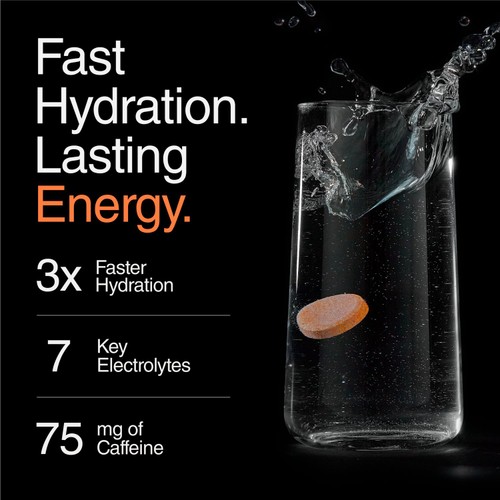Phizz Energy Orange Caffeine,Electrolytes Vitamins Effervescent 20 Pack