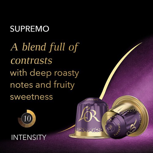 L'OR Espresso Supremo Coffee Pods x10 Intensity 10