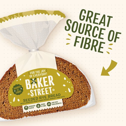 Baker Street Seeded Rye Bread 500g