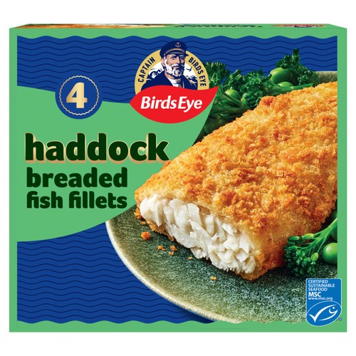 Birds Eye 4 Breaded Haddock Fillets 400g 