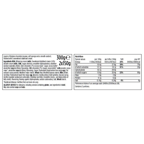 Morrisons The Best Chocolate Trifle 2x150g
