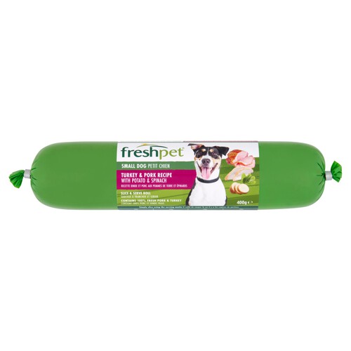 Freshpet Small Dog Turkey & Pork With Spinach & Potato Roll 