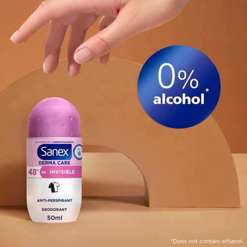 Sanex Derma Care Invisible Dry 48hr Roll On Deodorant 50ml