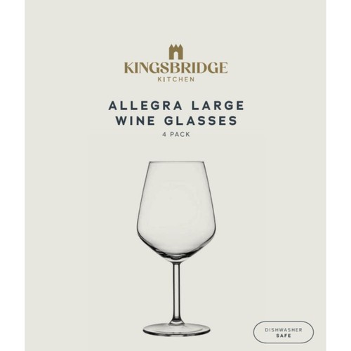 Kingsbridge Kitchen Allegra Large Wine Glass 4 Pack