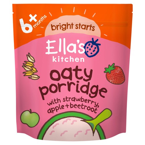 Ella's Kitchen Oaty Porridge with Strawberry, Apple & Beetroot 125g