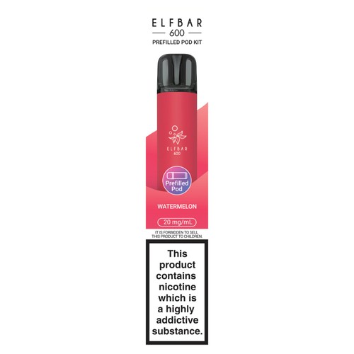 Elfbar 600 Rechargeable Prefilled Pod Kit Watermelon