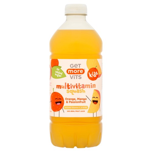 Get More Vits multivitamin squash orange mango passionfruit