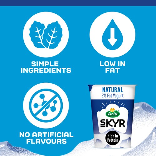 Arla Skyr High Protein Natural Icelandic Style Yogurt