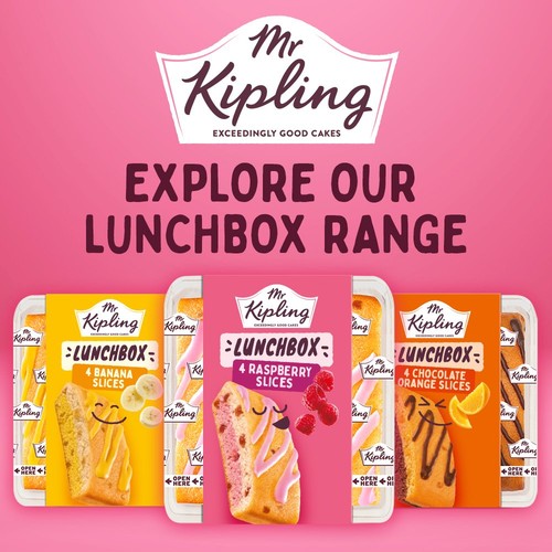 Mr Kipling Lunchbox Banana Cake Slices 4 Pack