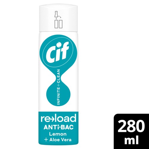 Cif Infinite Anti-Bac All In One Cleaner Reload Lemon & Aloe 280ml