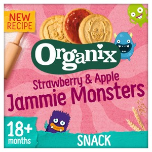 Organix Jammie Monsters Organic Jam Toddler Snack Biscuits Multipack | Morrisons