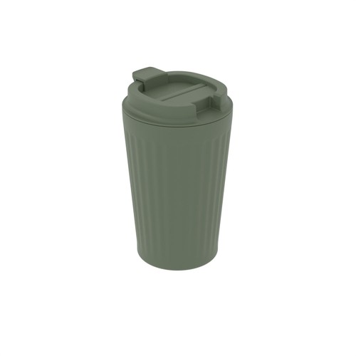 Kitchen&Co 500Ml Ribbed Coffee Cup Green