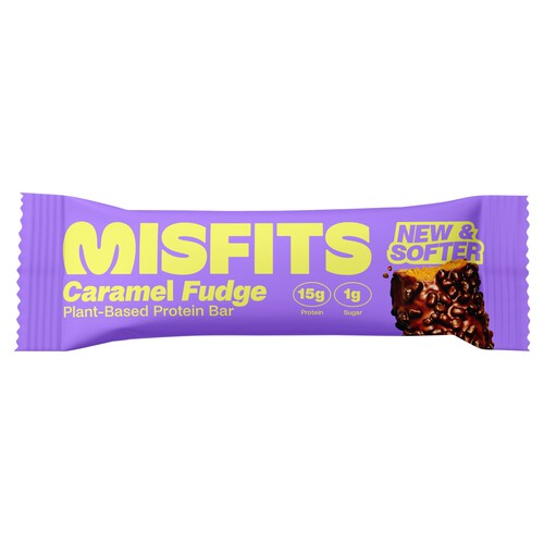 Misfits Plant-Based Caramel Fudge Protein Bar 