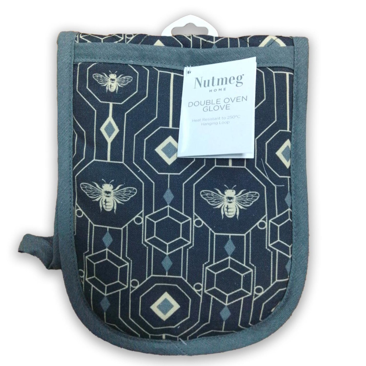 Nutmeg Home Geo Bee Double Oven Glove