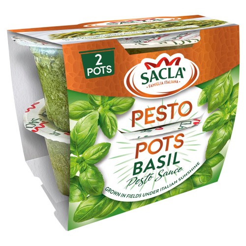 Sacla Pesto Pots Basil 2 Pack