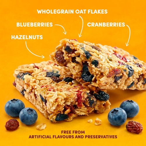 Jordans Frusli Juicy Blueberry Chewy Oat Cereal Bars 6 x 25g