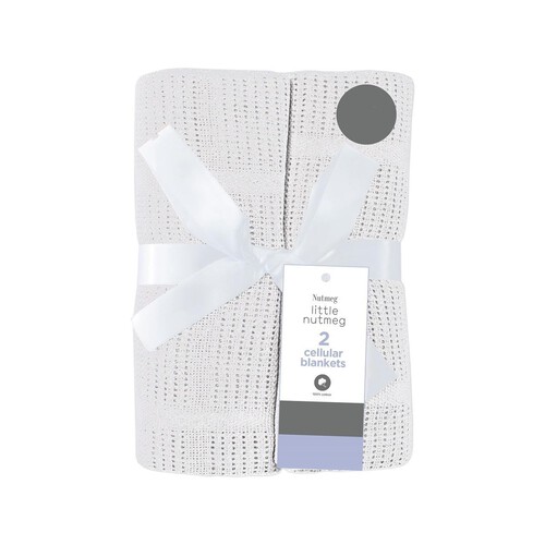 Nutmeg Cellular Blanket White