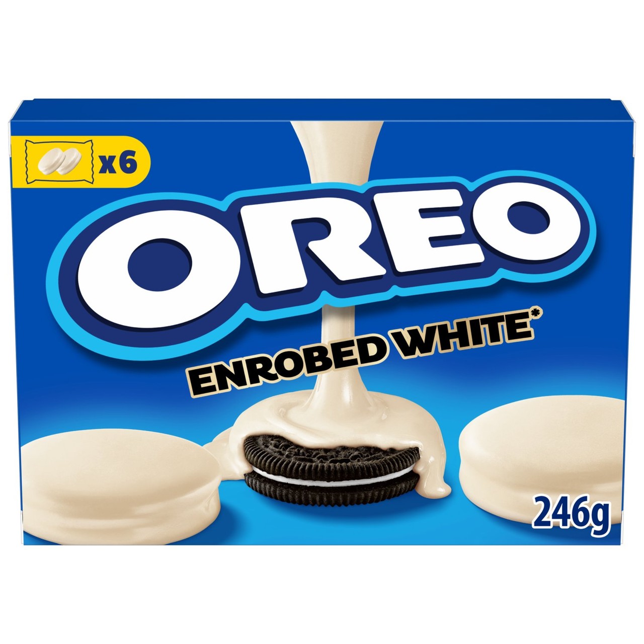 Oreo Sandwich Biscuits Snowy White Chocolate Covered 246g