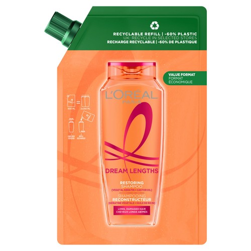 L'Oreal Elvive Dream Lengths Shampoo Refill Pouch 