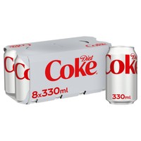 Diet Coke Cola 8 x 330ml Cans