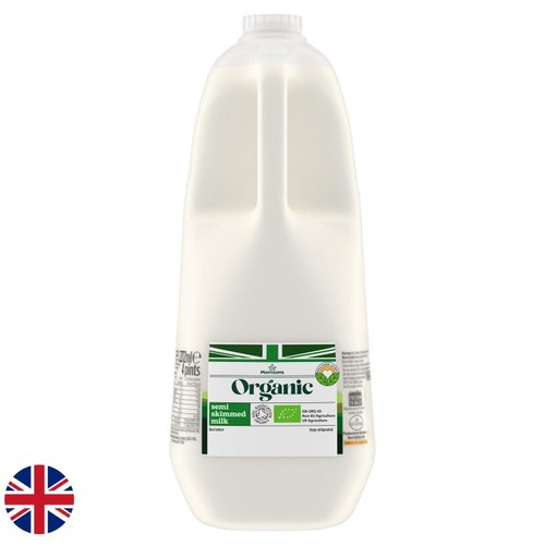 Morrisons Organic British Semi Skimmed Milk 4 Pints