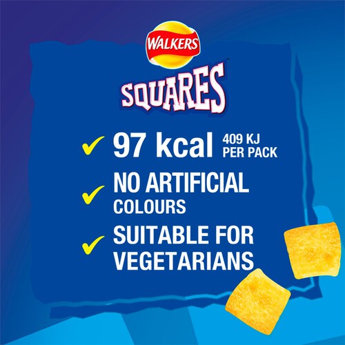 Walkers Squares Salt & Vinegar Multipack Snacks Crisps